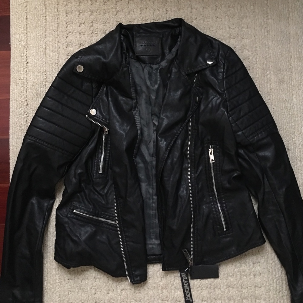 Vegan Faux Leather Moto Jacket
