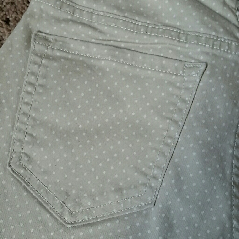 Tan Polka-dot Skinny Jeans