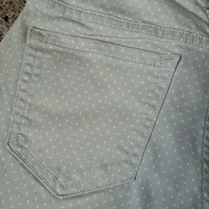 Tan Polka-dot Skinny Jeans