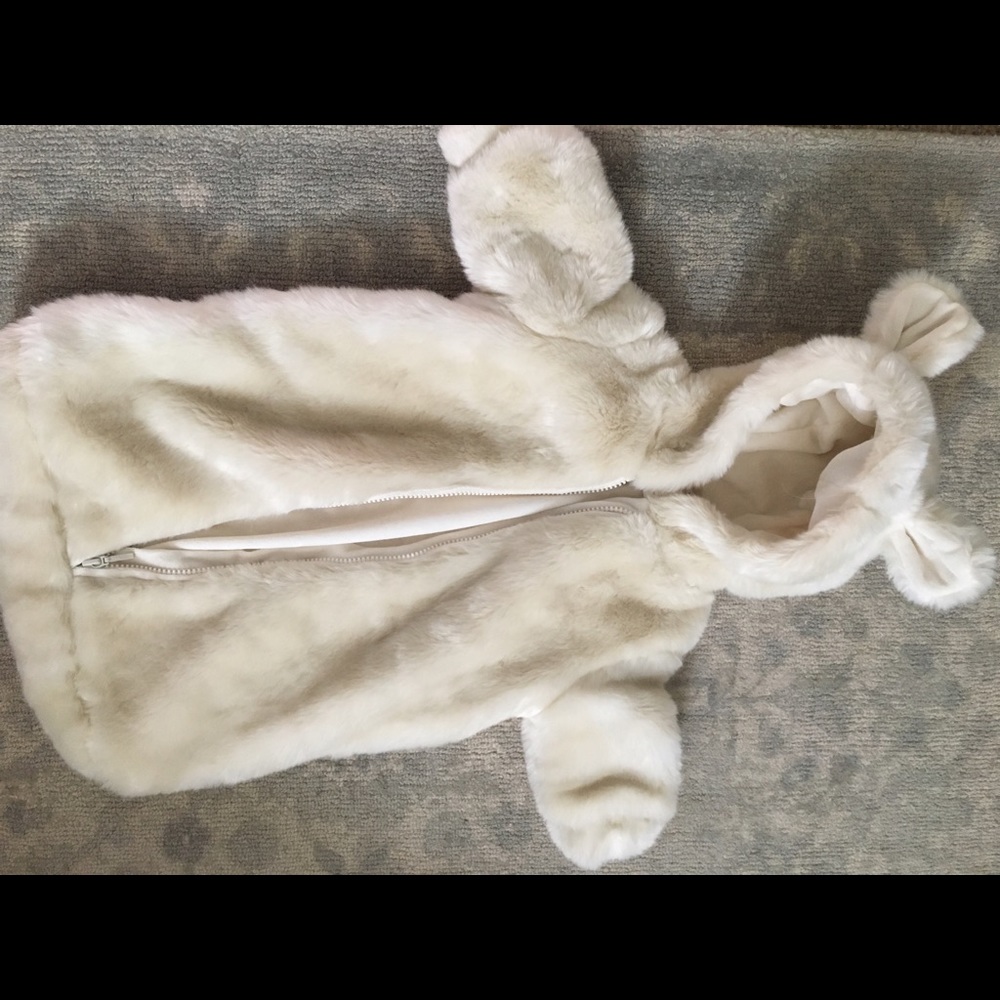 Restoration Hardware baby fur zip up