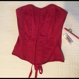 Red corset top