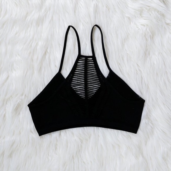 1 LEFT! Black Boho Back Bralette - Picture 2 of 6