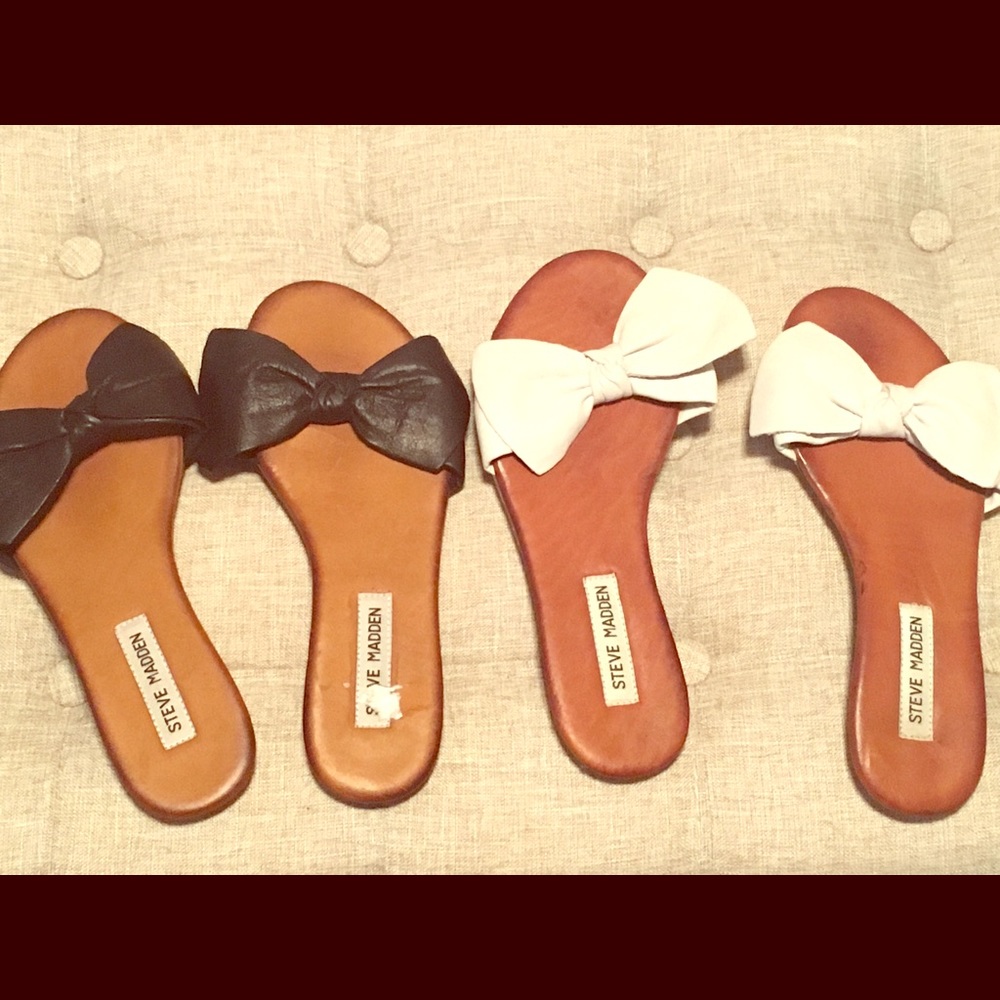Matching Steve Madden flip flops w bow detail 🎀