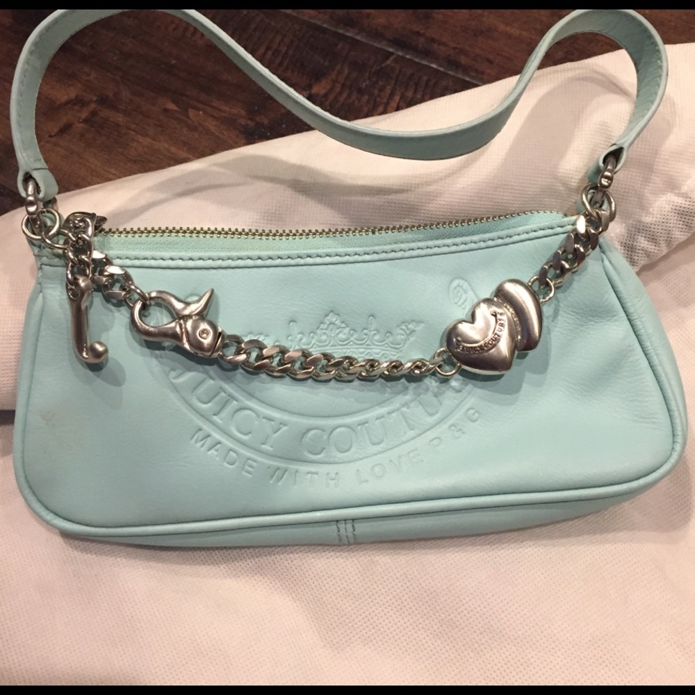 Juicy Couture Turquoise Leather Mini Bag