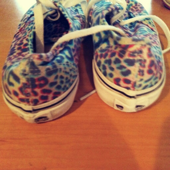 Cheetah print girl's size 2 vans - Picture 3 of 3