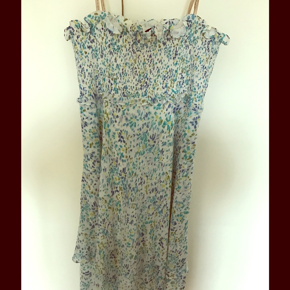 Bcbg smocked floral dress