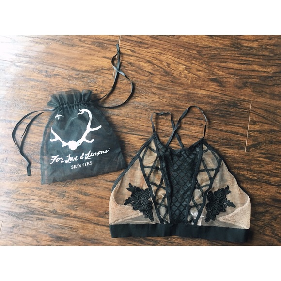 🍋SOLD!🍋For Love & Lemons Delilah Halter Bra - Picture 3 of 5