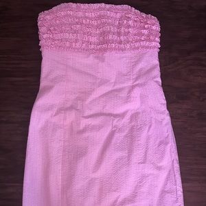 strapless seersucker lilly pulitzer dress