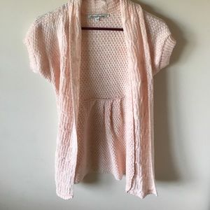 Light pink open cardigan