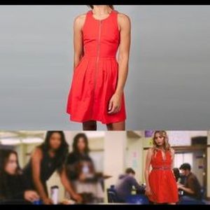 BB Dakota zip dress in red.