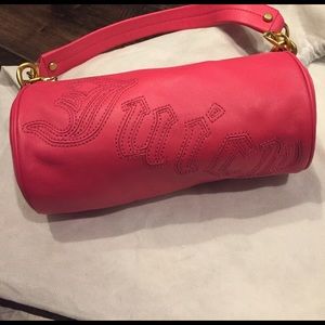 Juicy Couture Pink Leather Barrel Bag