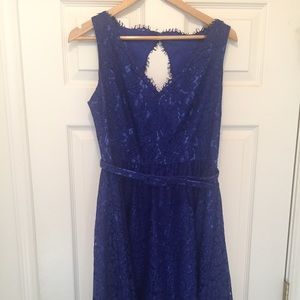 Beautiful royal blue lace dress from Nordstrom!