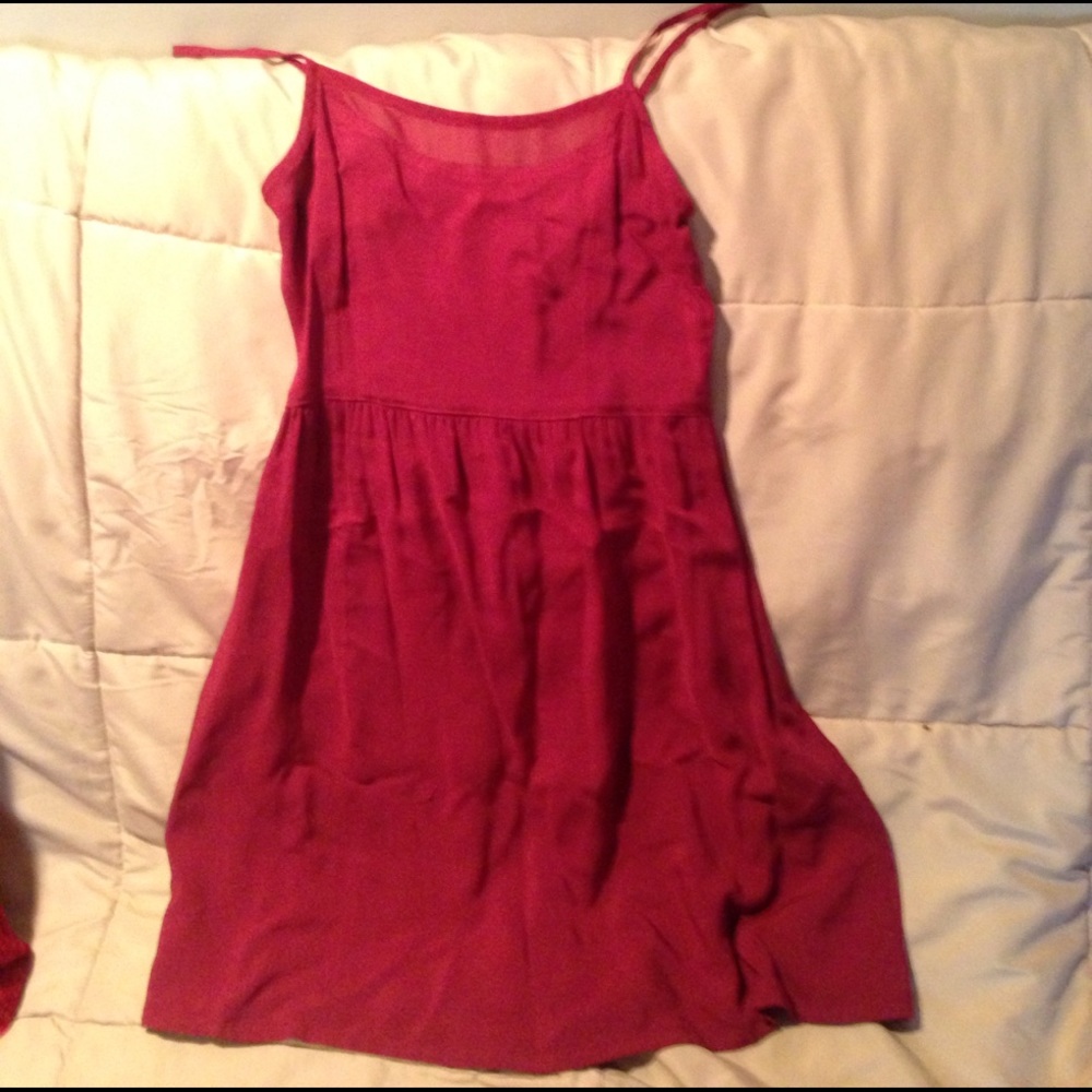 maroon/red mini dress