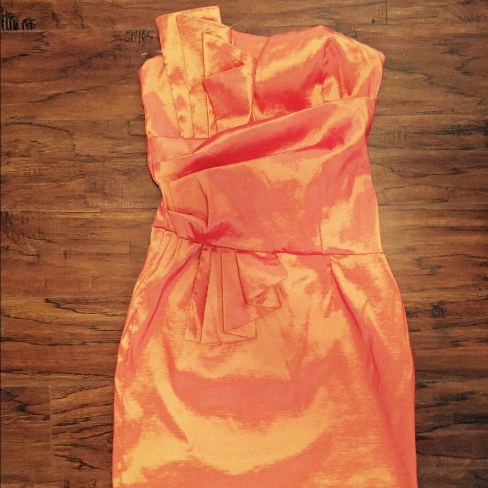 🔴Metallic Orange Cocktail dress🔴SALE!!