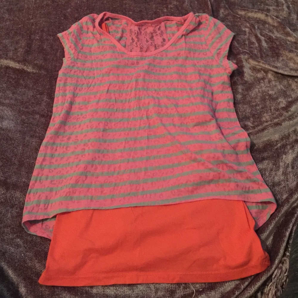Pink Kid's Shirt with Tank Top