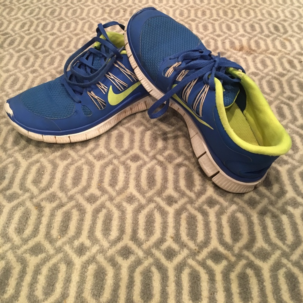 Nike blue free 5.0 in ok condition