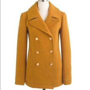 J. Crew Majesty Peacoat in Heather Golden