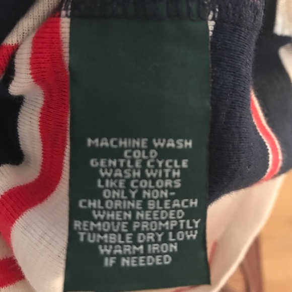 LRL Lauren Jeans Co Striped Top - Sz L - Picture 4 of 4