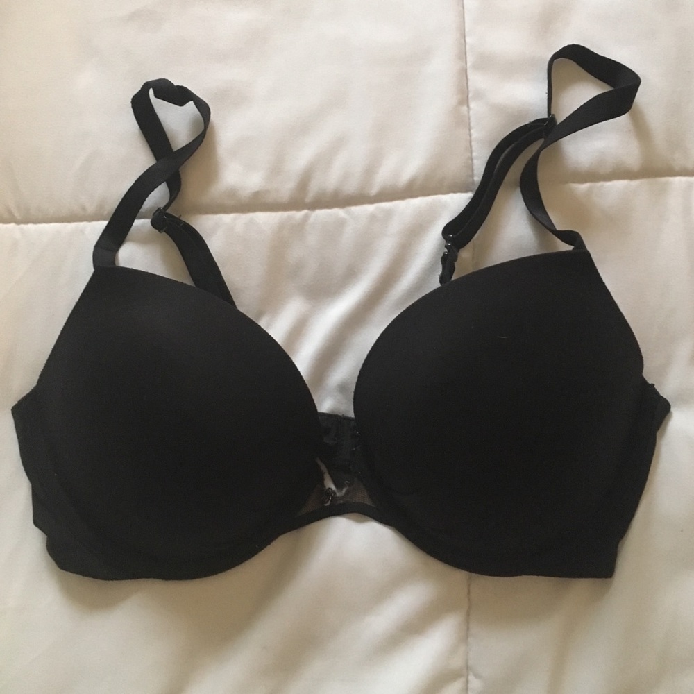vs black pushup demi bra