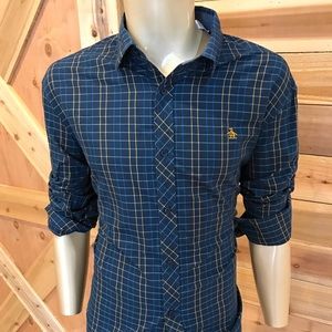 🔥 New Men's Penguin Button Down Deep Blue