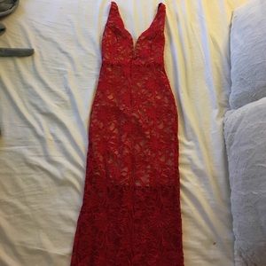 Red laced dress