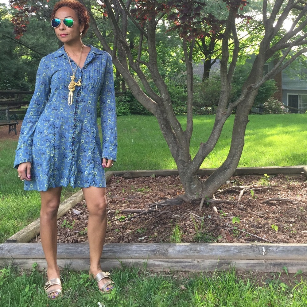 Free People Romantic Floral Boho Dress Size 2