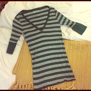 Michael Stars 1/2 Sleeve Stripe T