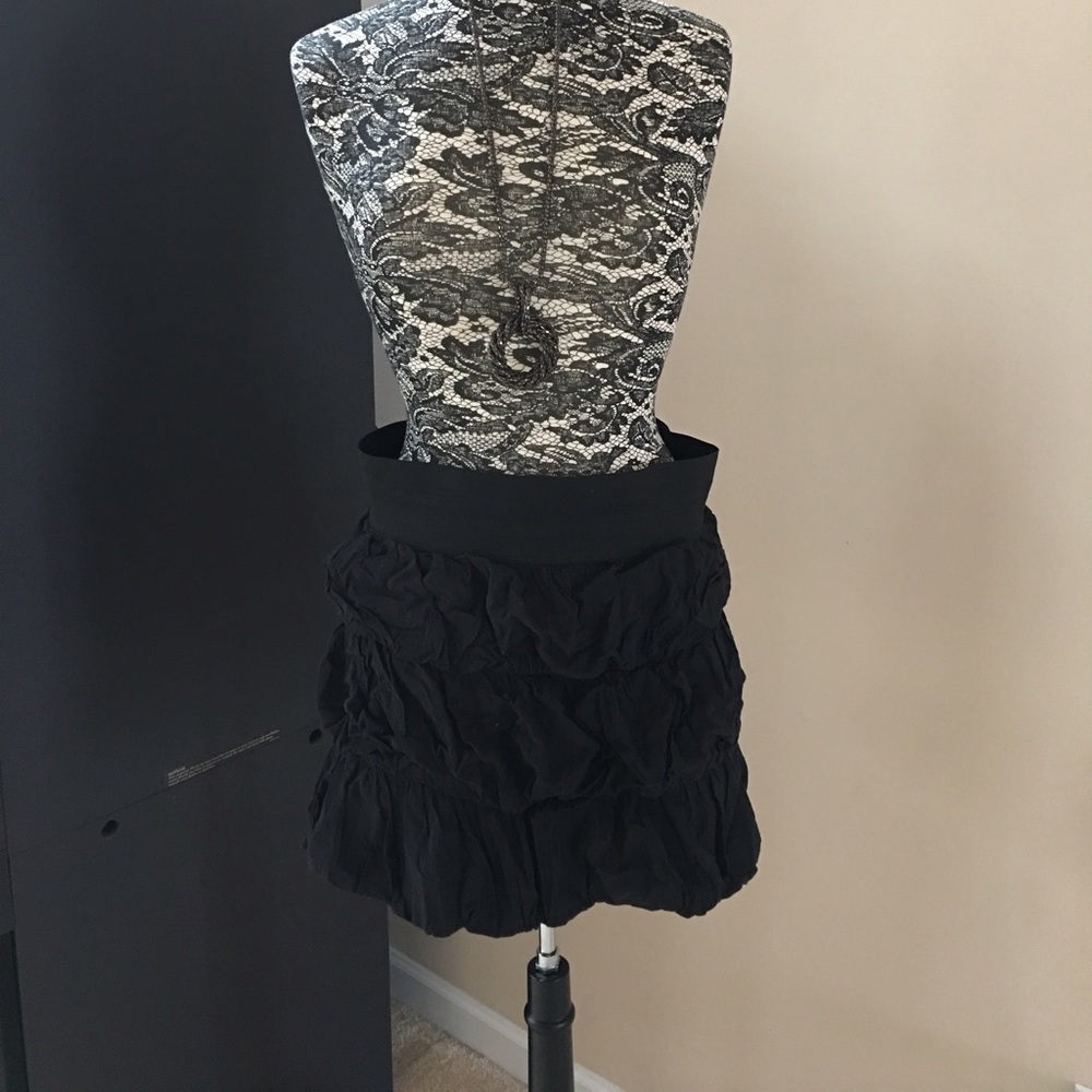 Black Ruffled Mini