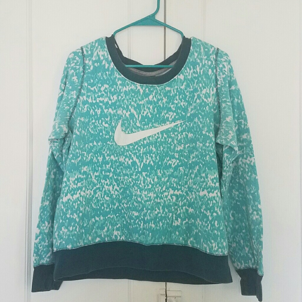 Teal Composition Nike Crewneck