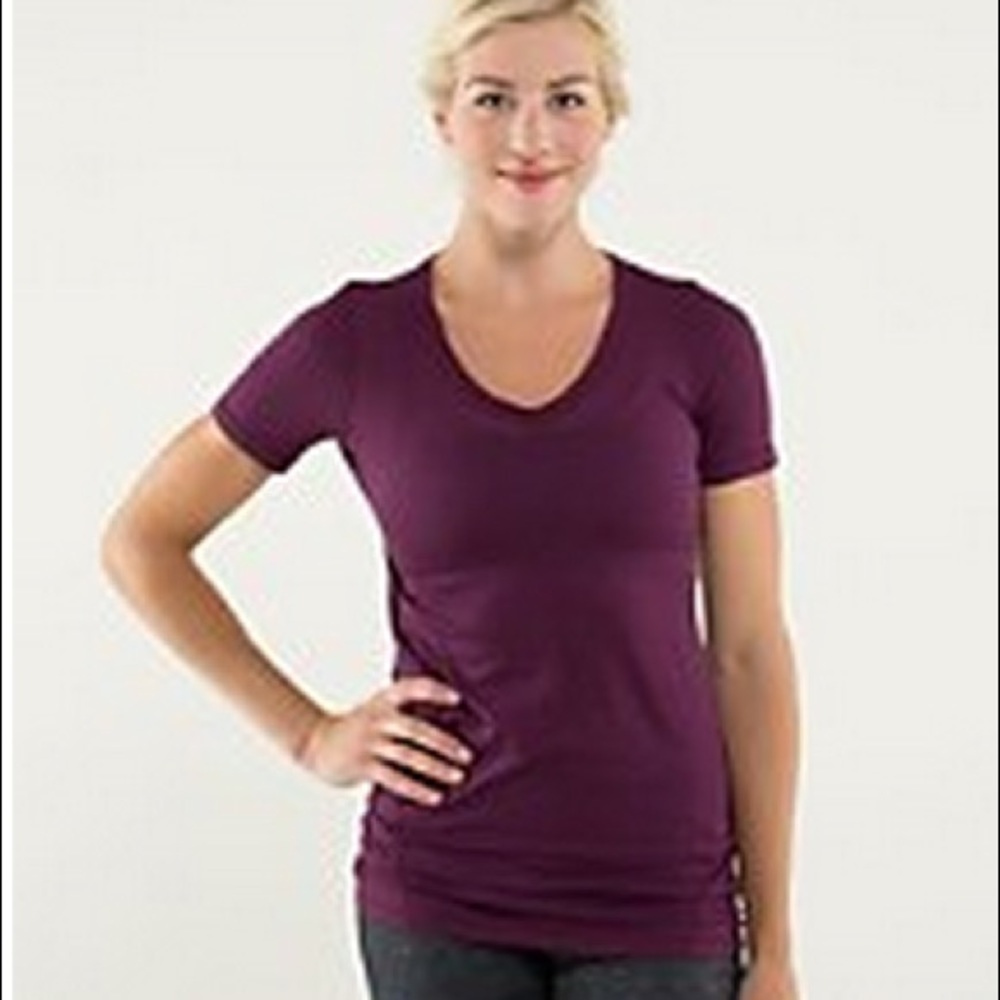 NWT Karmady SS Tee size 6 Plum