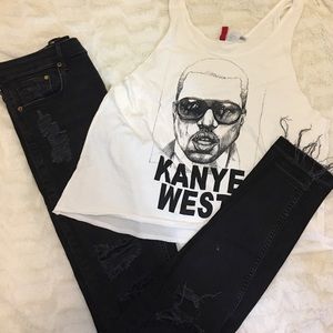Kanye West oversized cropped tank