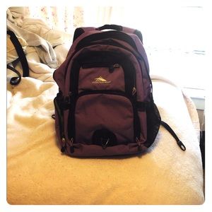 HIGH SIERRA PURPLE BACKPACK FITS LARGE LAPTOP