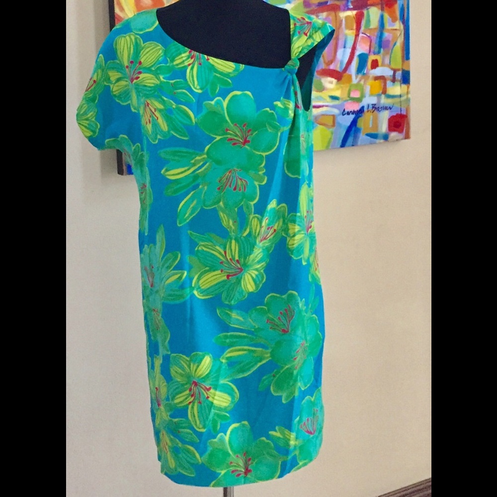 Lilly Pulitzer tropical print silk dress