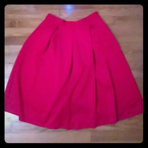 New York & Company Red Skirt