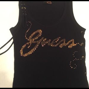 Guess embellished tank top with ties