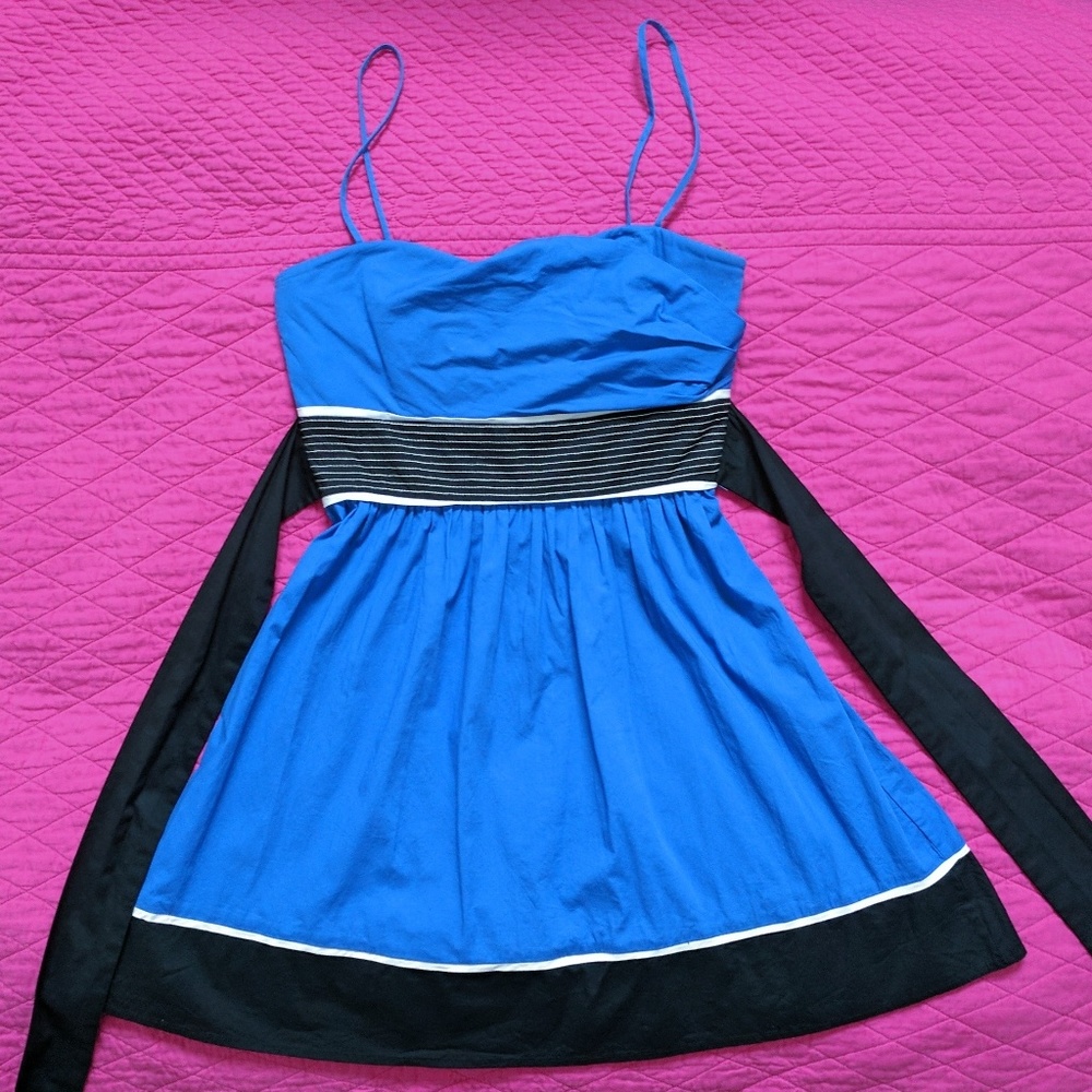 Blue Fit & Flare Dress