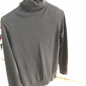 J. Crew black merino wool turtleneck