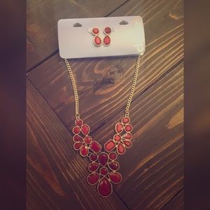 Claire's Red Necklace-New