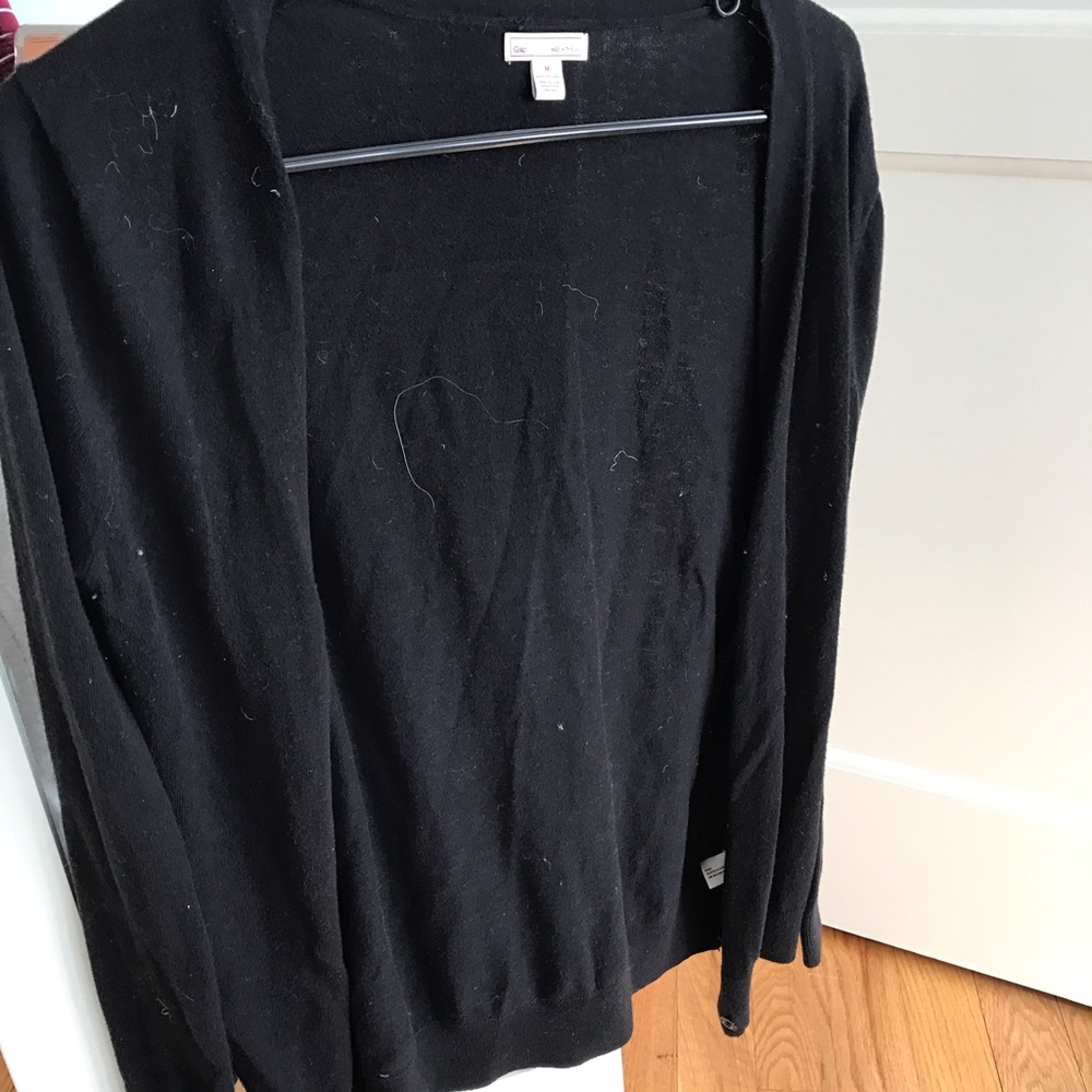 Black gap button down boyfriend cardigan