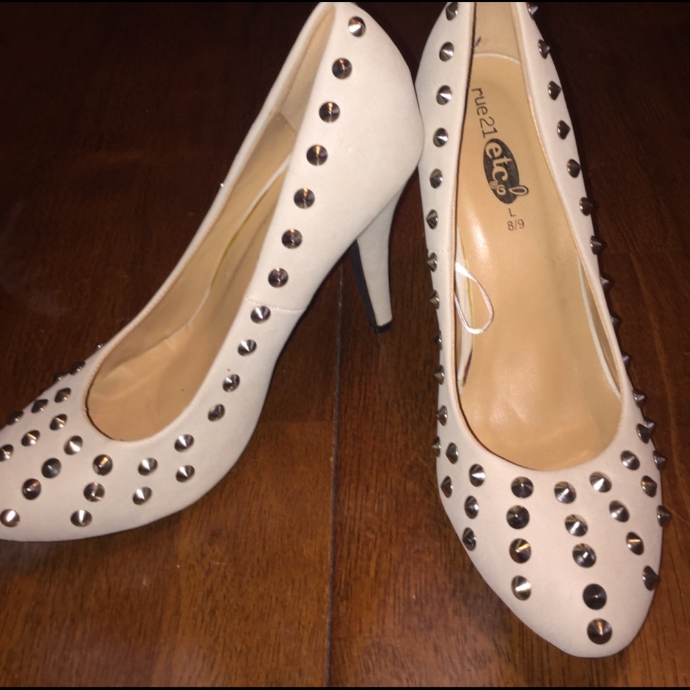 Rue 21 Studded Nude Heels
