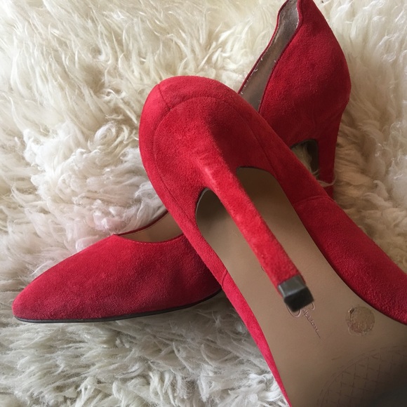 Red Suege Pumps - Jessica Simpson * 7,5 size - Picture 3 of 4