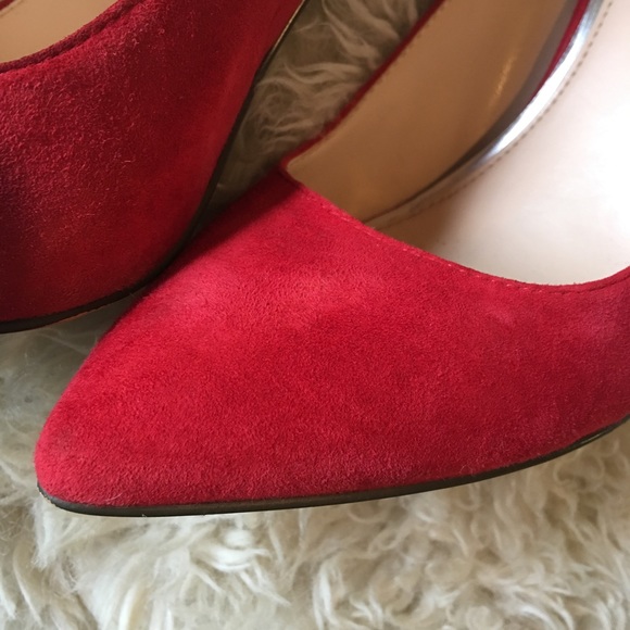 Red Suege Pumps - Jessica Simpson * 7,5 size - Picture 4 of 4