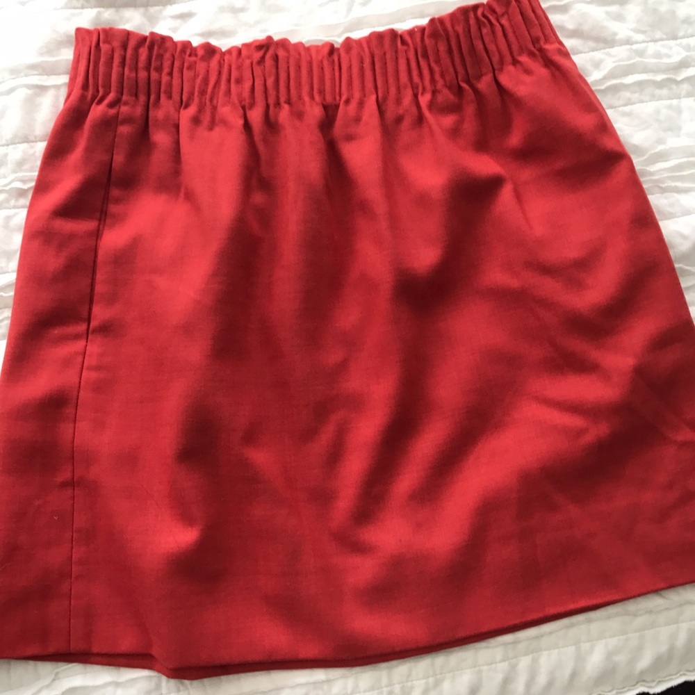 J. Crew wool city skirt pumpkin rust color