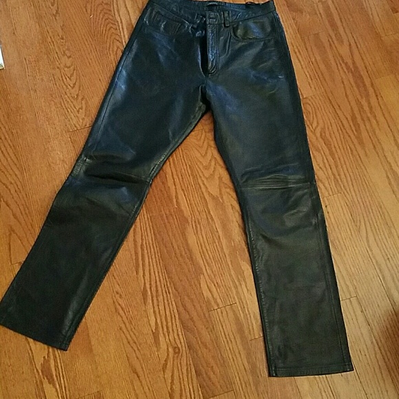 dkny leather pants