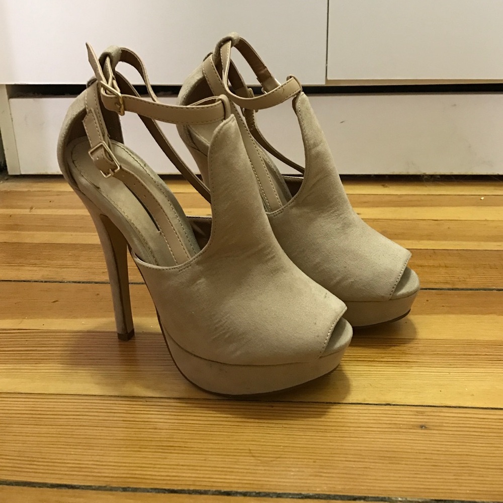 Nude Strappy Heels