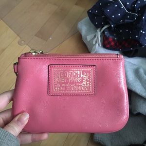 Coach pink wristlet