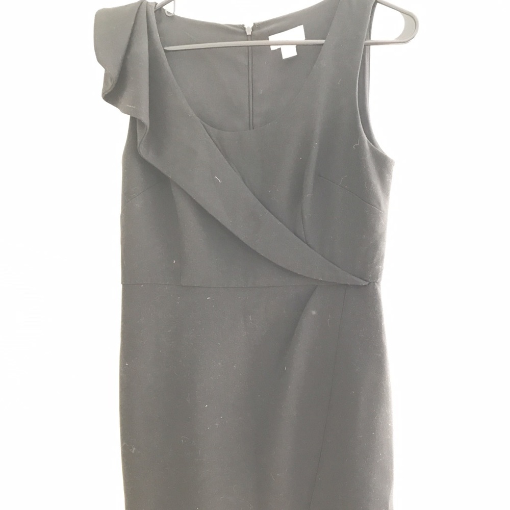 Black LOFT work dress stretchy ponte