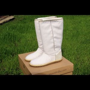 Grey and White Classic Tall Ugg Boots