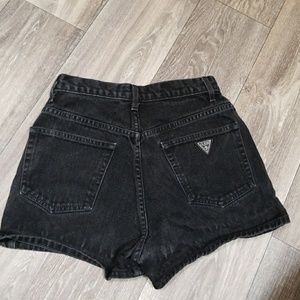 Vintage black button fly Guess shorts
