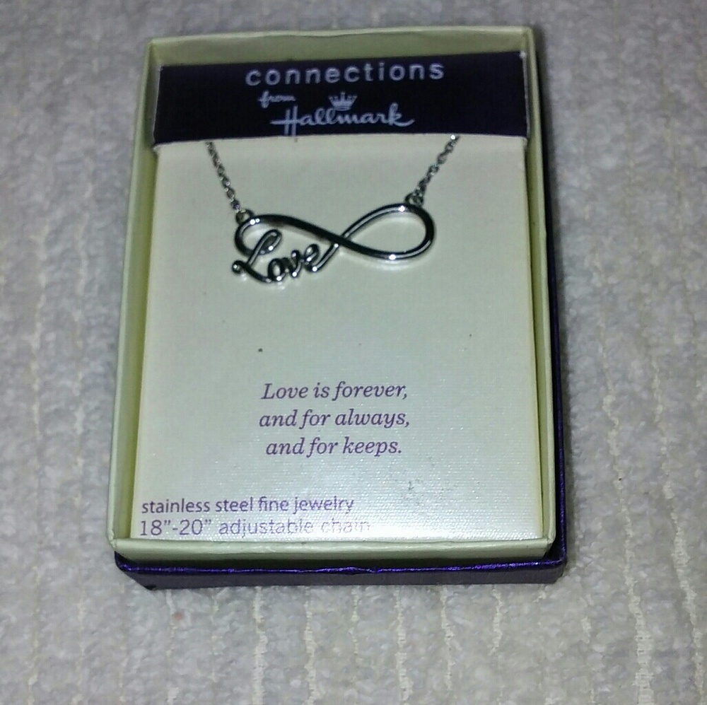 HALL MARK LOVE NECKLACE, STAINLESS STEEL, NEW!!!